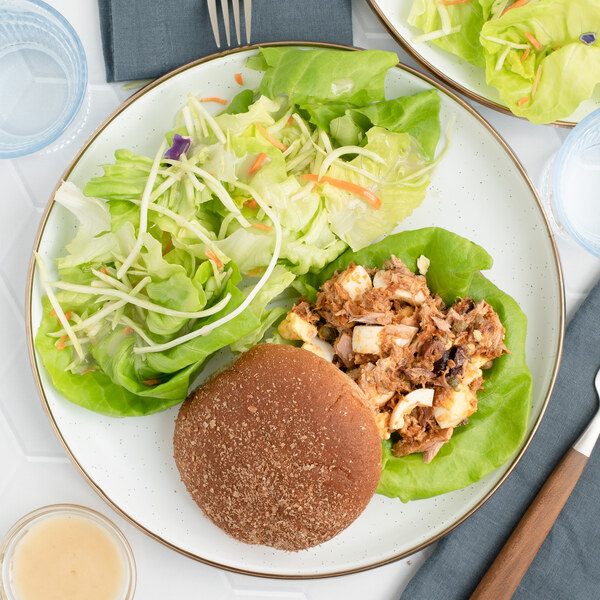 Niçoise-Style Tuna Salad Sandwich with Eggs, Olives & Dressed Greens