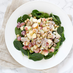Chickpea Waldorf Salad with Apples, Celery, Grapes & Walnuts